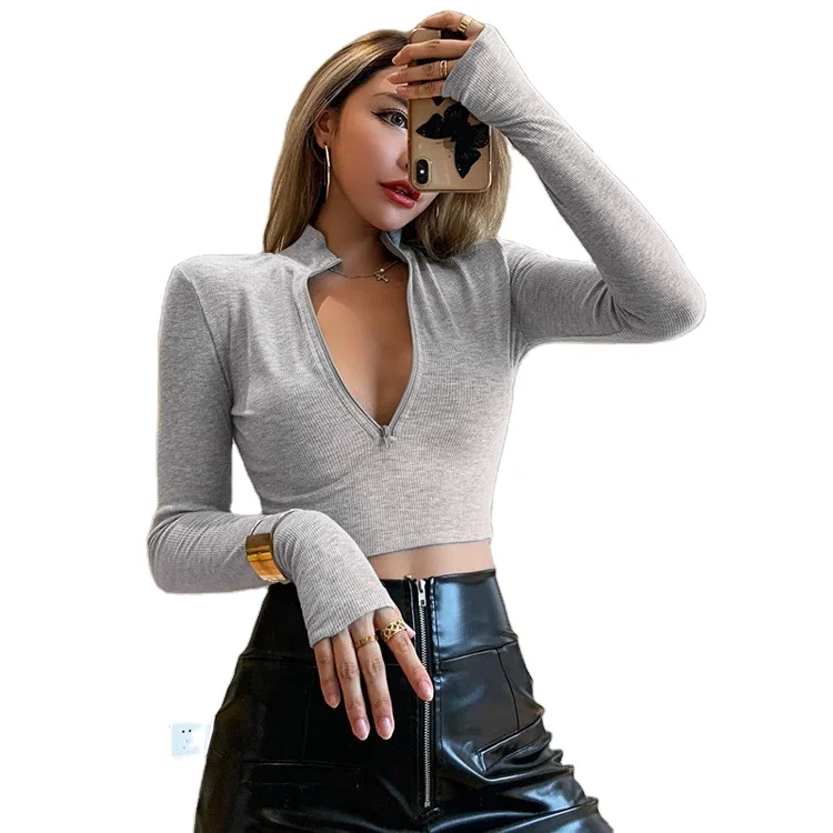 

Korean Fashion Crop Top Hoodie Womens Clothing Tops, Picture color