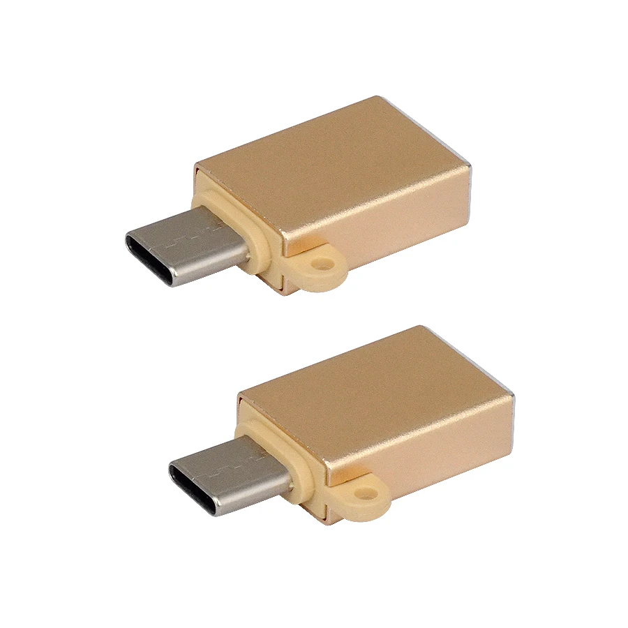 

Type-C to Adapter Type C To USB 3.0 OTG data Converter for Macbook samsung Huawei mobile Phone, Golden, silver,