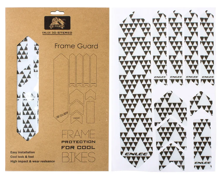 

ENLEE Original factory bset 3M glue MTB bike Frame Protector Stickers for AX/DH bike, Colorful