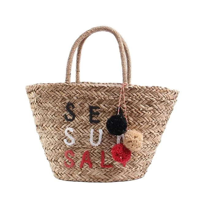 

Dreamsnow factory summer paper bag seagrass handmade handle beach trade ladies shoulder bag straw lined