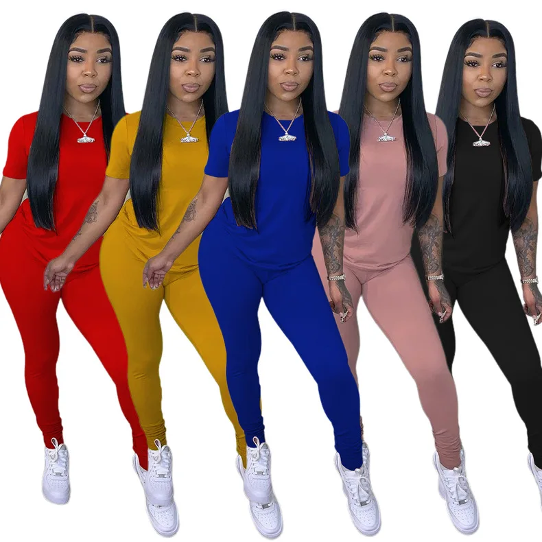 

Two Piece Set Women 2 Piece Set Women Outfits Tracksuit Fall Clothes For Female 2021 Corset 2 Pieces Sets T Shirts Pants Outfits