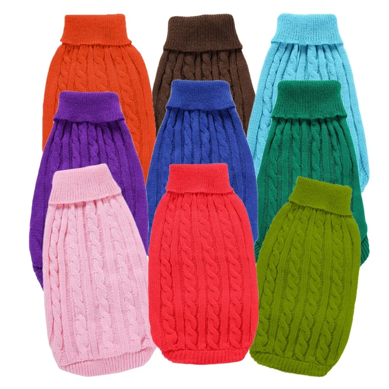 

Fashion Designer Classic Cable Pet Knit Jumper Dog Sweater