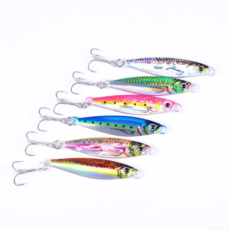 

JETSHARK Printing Artificial Vertical Jigs Saltwater Metal Lead offshore hard bait slow pitch jigging fishing lure for tuna