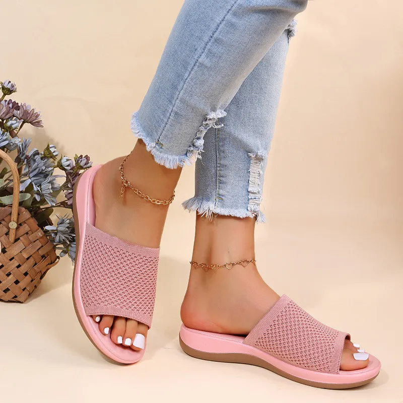 

Hot sale fashion orthopedic designers home female summer ladies slipper, 4 colors to choose