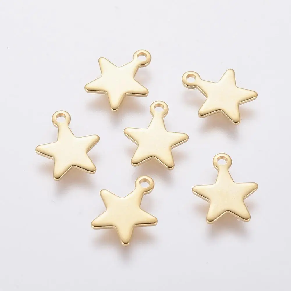 

Pandahall Golden Star Necklace Pendants 304 Stainless Steel Gift CLASSIC Charm Pendants Golden Color 200pcs CN;GUA 46g