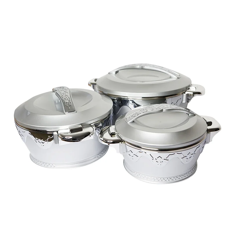 

New Arrival High Quality Round Drum Shape Food Warmer Insulated Stainless Steel Casserole, Siliver