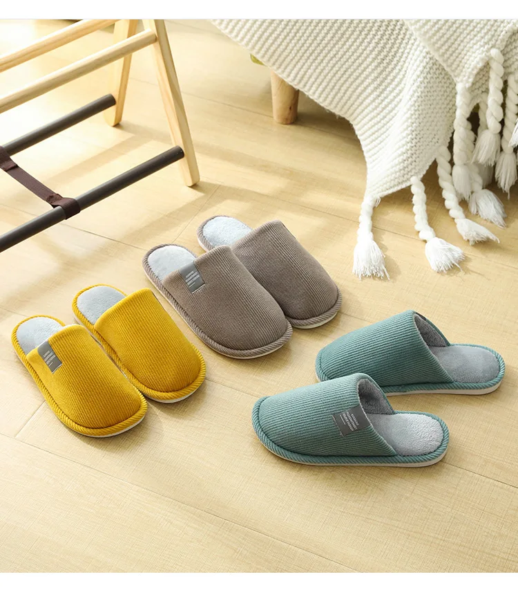

Soft winter house women latest slipper female short plush casual slipper flat, Black/brown/green/grey/pink/yellow/red