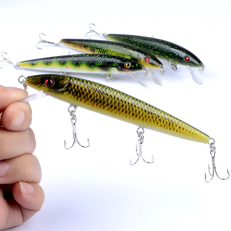 

1Pcs 13.7g/12cm 3D Painting Lifelike Minnow Pencil Fishing Baits Lure Artficiali Bionic Dot Fishing Hard Bait Lure With Hook