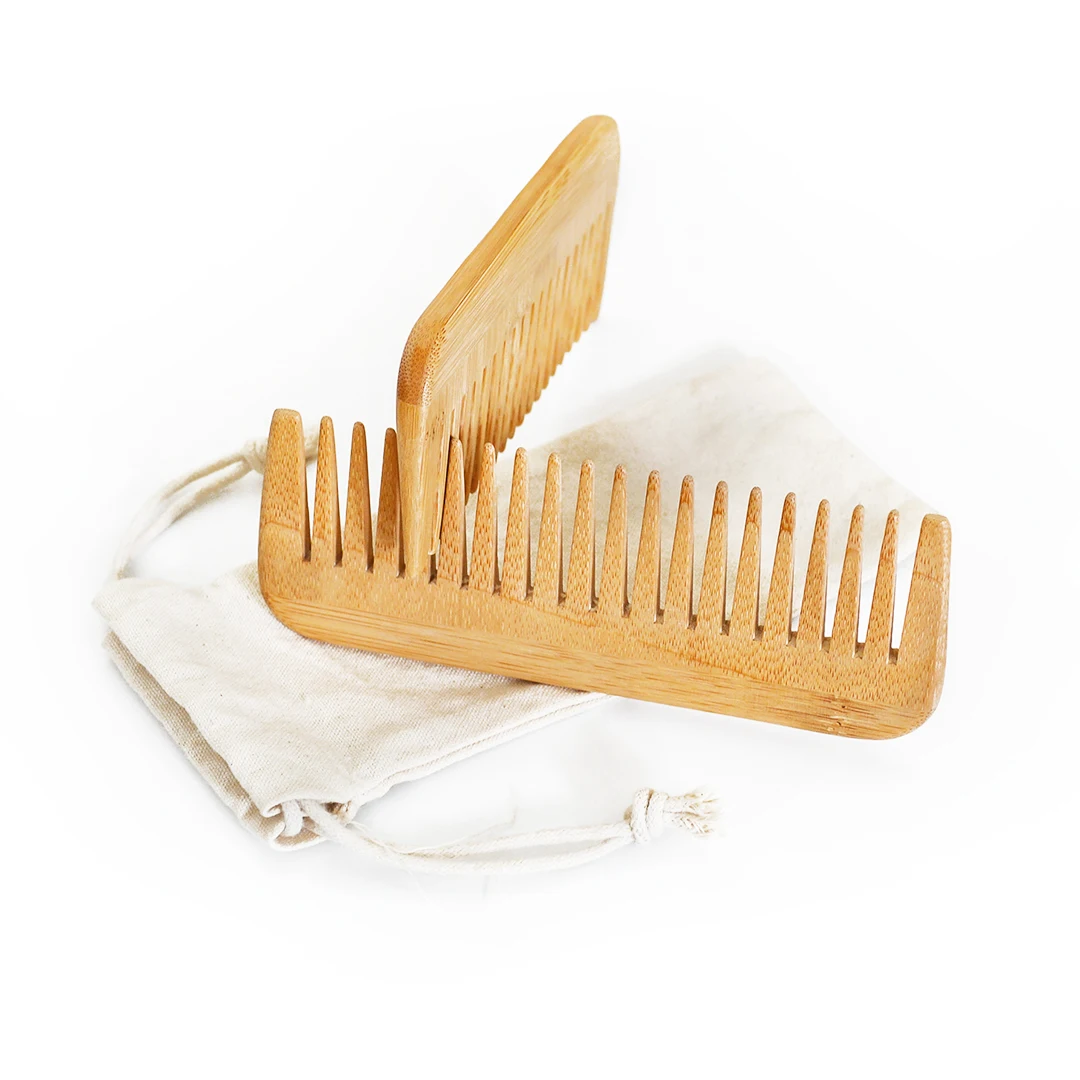 

Wholesale High Quality Anti-Static Wide Tooth Massaging Scalp Bamboo Comb