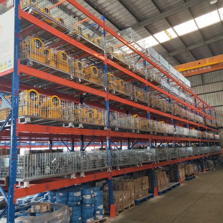 Warehouse Collapsible Storage Cargo Rigid Metal Box Wire Container  