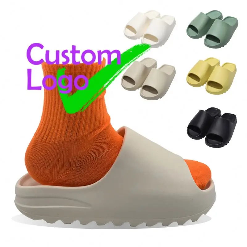 

MYSEKER Bkack Yezzy Slides Custom Mens Slides Sandals Bulk Of Slippers Novelty Swing Slide Slipper With Cover, Customized color