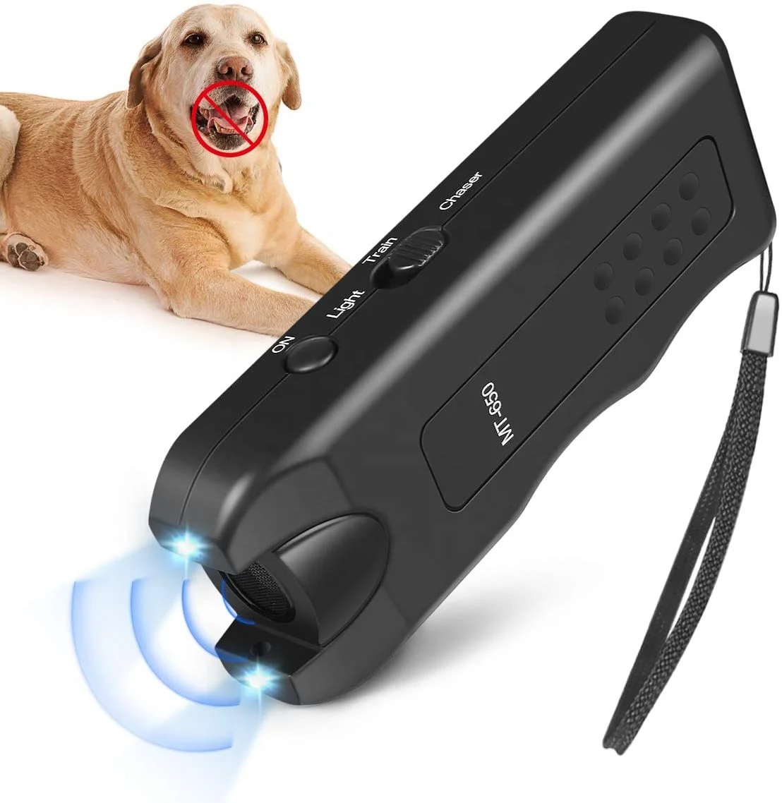 

2021 Dog Barking Deterrent, Handheld Ultrasonic Dog Trainer - Stop Barking Devices, Black dog chaser
