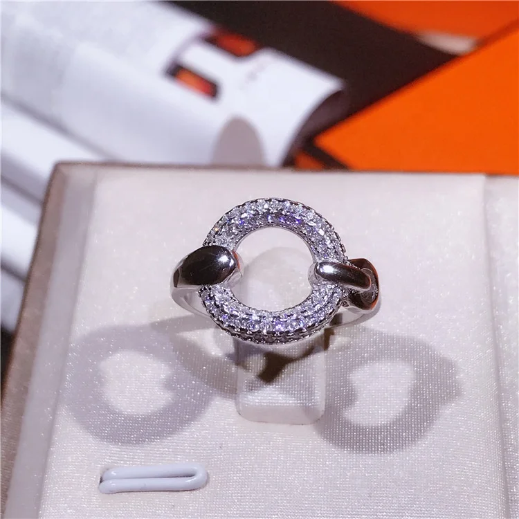 

100% 925 Sterling Silver Vintage Fashion Round Zircon Ring Elegant Quality rings