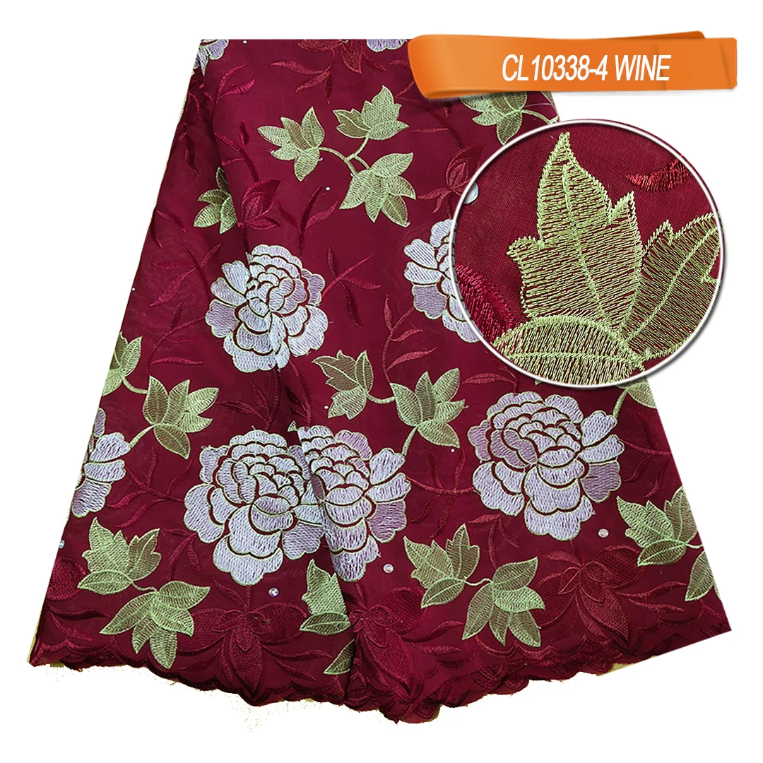 

colorful flower lace embroidery African style big swiss voile lace