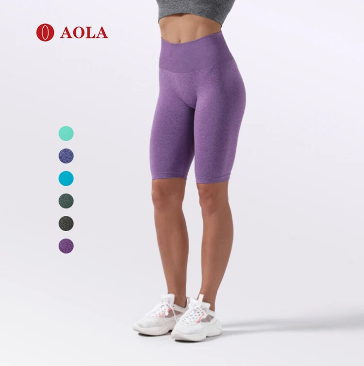 

AOLA 2021 Women Athletic Butt Lift Gym Compression Fitness Custom Girls Summer Fashion Yoga Shorts, Pictures shows