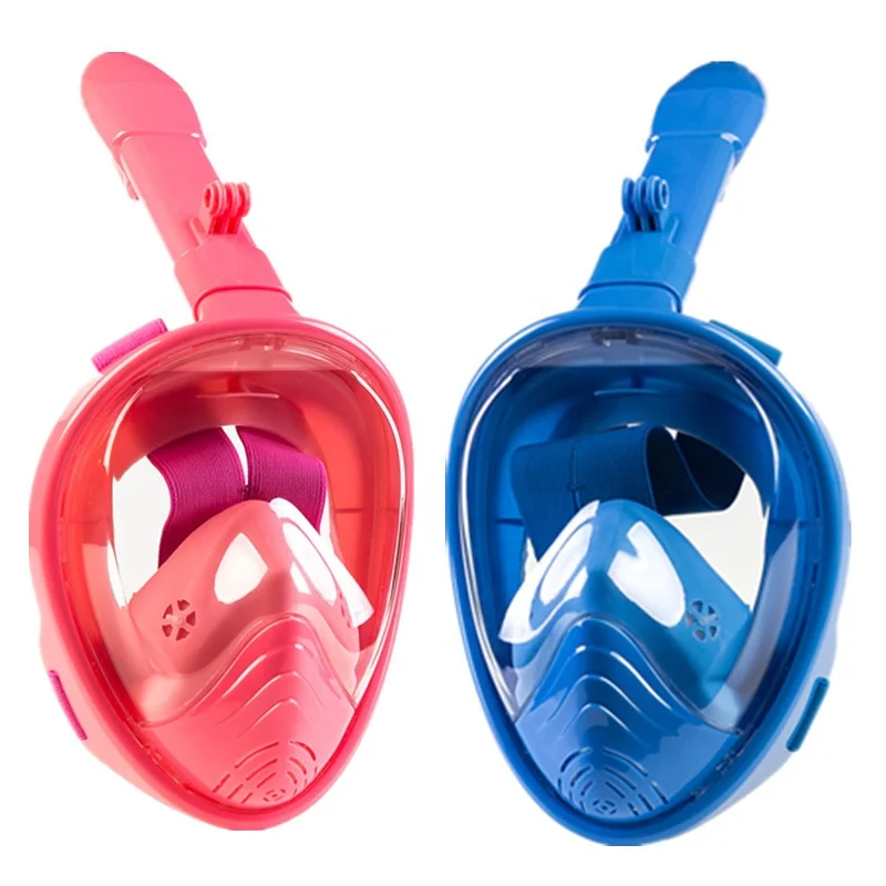 

Kaliou Anti-Leak Full Face Kids Size Swimming Snorkel Mask Dive Mask Scuba Diving Mask Blue/Pink