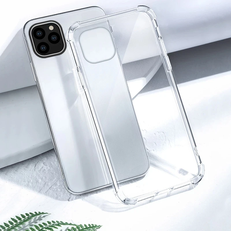 

For iPhone 12 Pro Max Cover Cell Mobile For iPhone 12 Pro Clear Tpu phone shell Accessories Transparent Phone Case with airbag