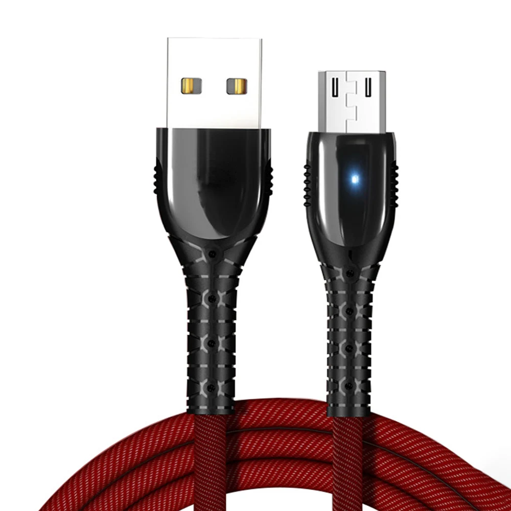

Free Shipping 1 Sample OK Zinc Alloy Mobile Phone Charger 5A Fast Charging Usb Type C C-Type Data Cable with Light