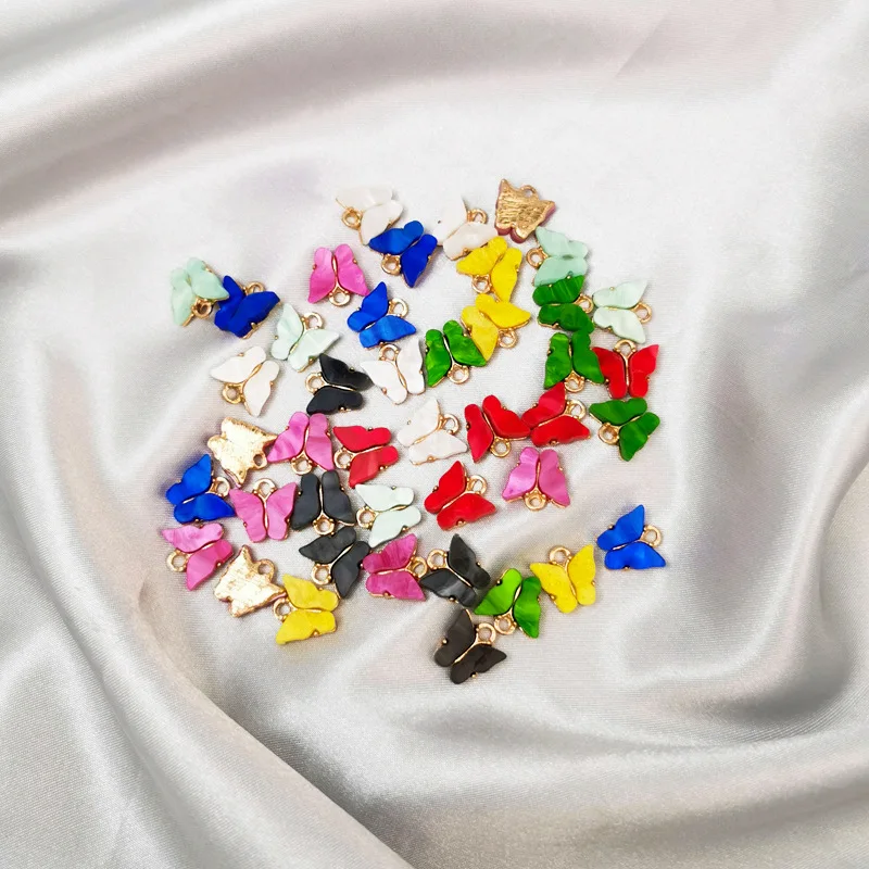 

Hesiod Amazon Acrylic Butterfly Charm Pendant Accessories Color Earrings Necklace Jewelry