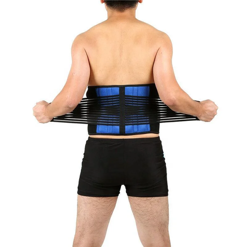 

Free Sample Customized Logo Sports Rehabilitation Men Women Weight Lifting Waist Support Belt, Black blue