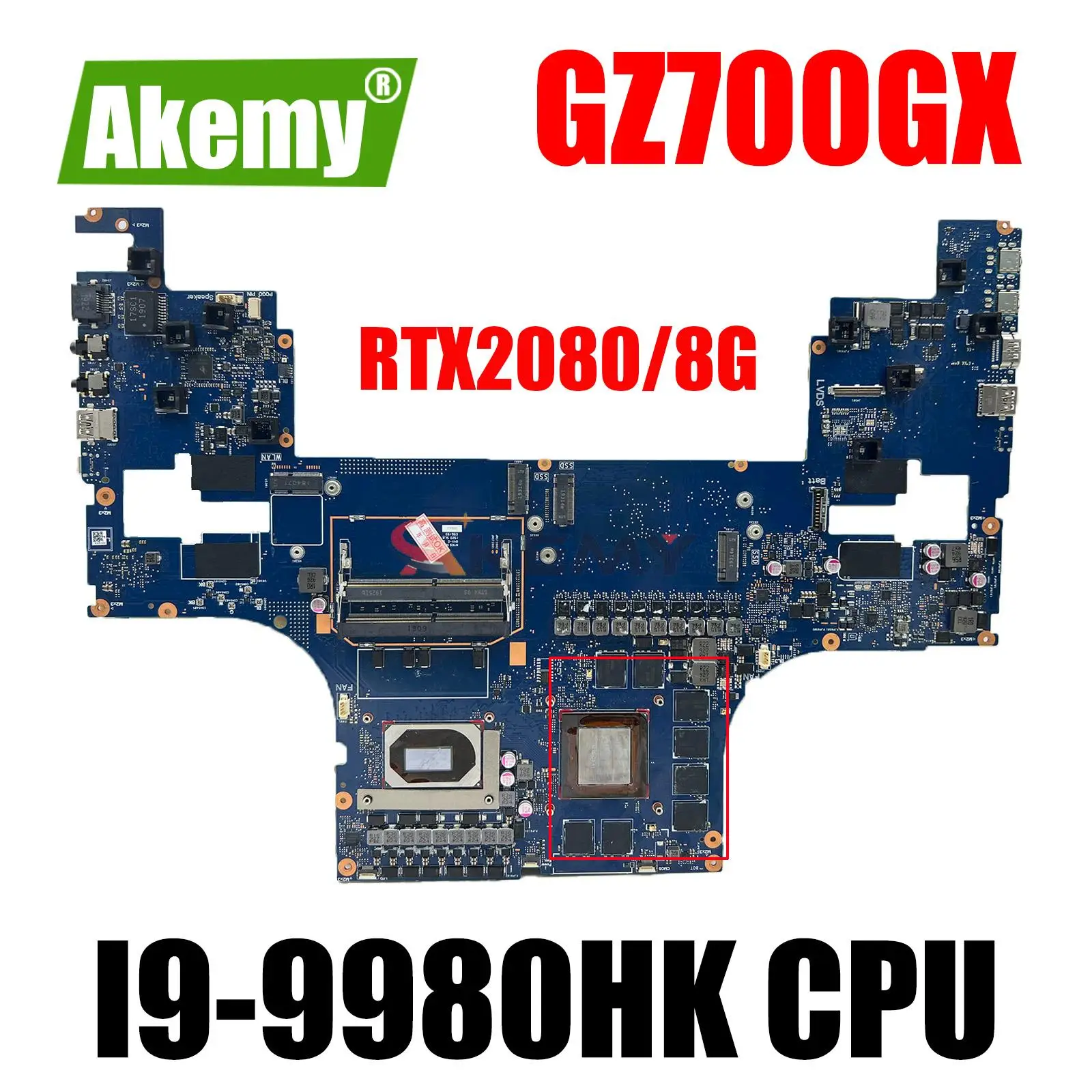 

Mainboard GZ700GX GZ700G AZ700G AZ700GX Laptop Motherboard I9-9980HK RTX2080/8G I7 CPU MAIN BOARD