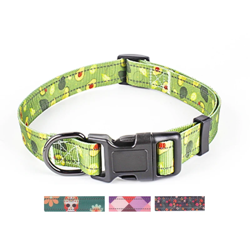 

Positive Energy Turquoise Avocado large laser logo print design reflective dog cat Collar