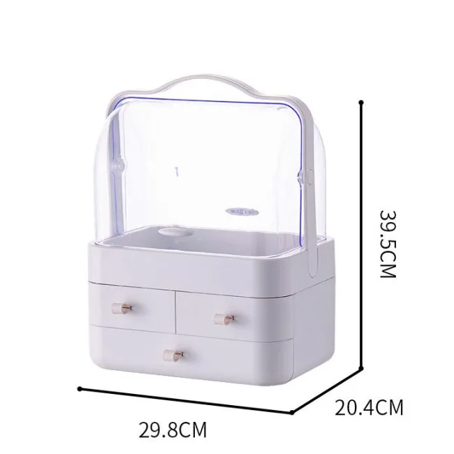 

Beautiful transparent design creates Clear Cosmetic Storage Organizer, White pink blue green gray orange