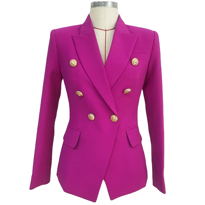 

2020 new arrivals autumn collection wholesale fashion button embellished women blazer jacket