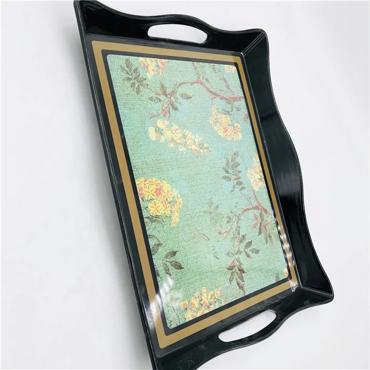 
New fashion square melamine plate plastic tray for fruit 