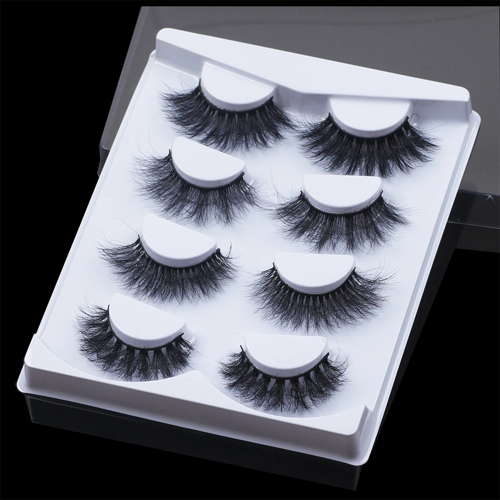 

FX-N40 Hotsell 7D faux minkfur eyelashes 4 pairs mixed 7d eye lash extensions super soft deep wave fluffy new false eyelashes