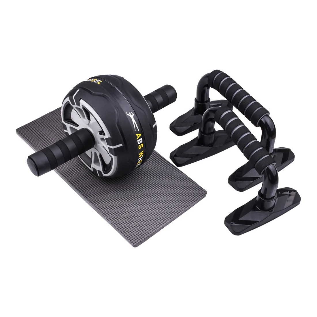 

Spot New Gray Abdominal Wheel Push-up Bracket Set Abdomenset Home Fitness Equipment