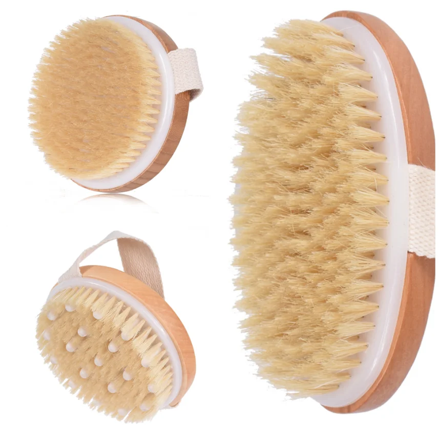 

Remove Dead Skin Toxins Cellulite Treatment Improves Lymphatic Functions Dry For Natural Bristle Brushing Body Brush