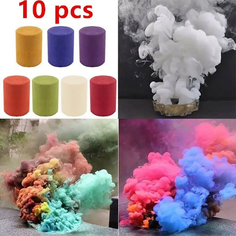 3pcs Smoke Cake Colorful Smoke Effect Show Round Bomb Stage Photography Aid