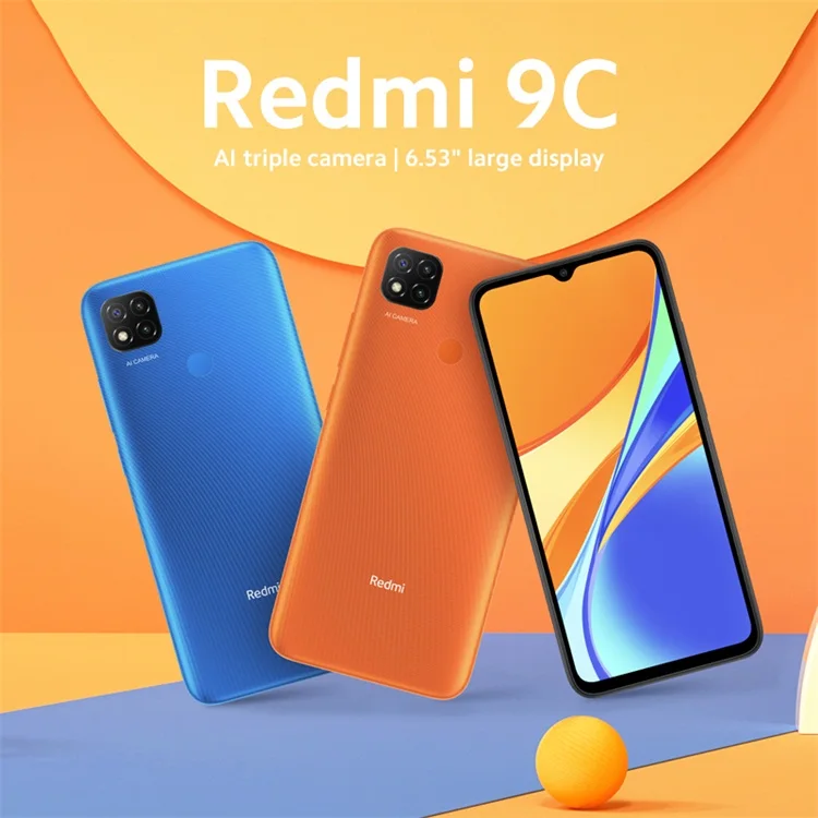 

Original Global Version Redmi 9C 3GB RAM 64GB ROM MediaTek Helio G35 6.53" WaterDrop Display 5000mAh 13MP Camera Redmi 9C Phone