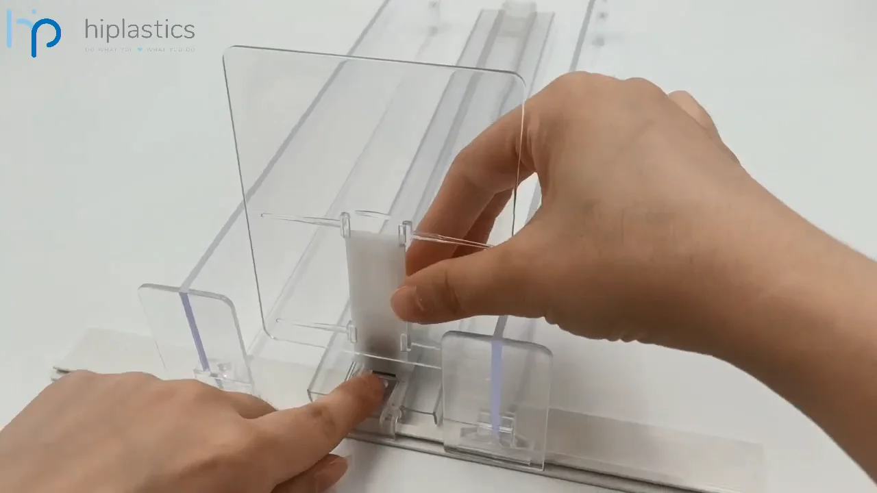 Hiplastics Supermarket Pvc Clear Shelf Pusher Shelves Dividers For