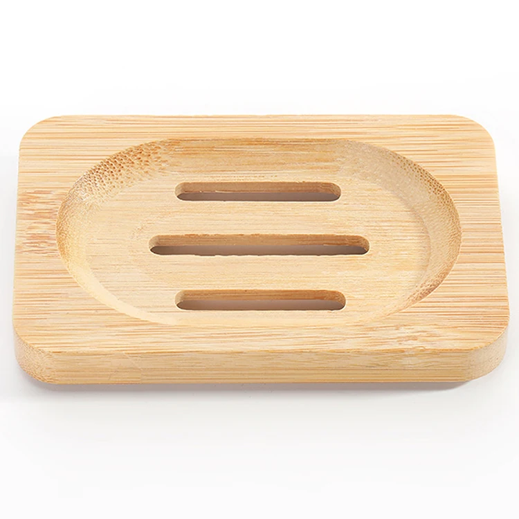 

Natural Waterfall Drain Soap Saver Bar Soap Holder Wooden Soap Dishes