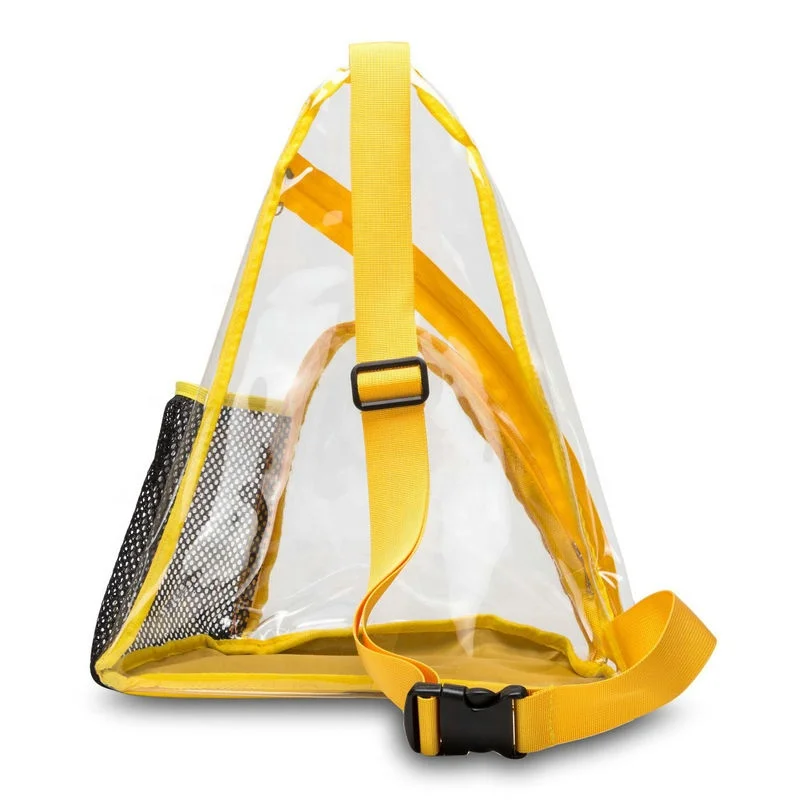 

Heat resistant waterproof PVC crossbody jelly bag transparent lady chest bag