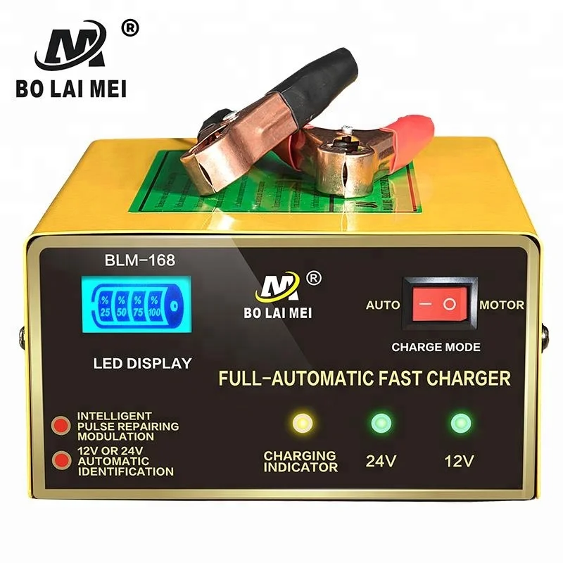 

12V/24V 15A Intelligent Pulse Repair Portable Automatic Battery Charger