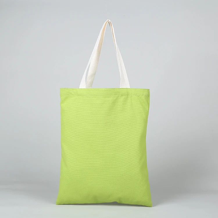 

Wholesale Low MOQ Green Yellow Multiple Color Recycled Tote Shopper Bag Shopping Canvas Cotton Bags