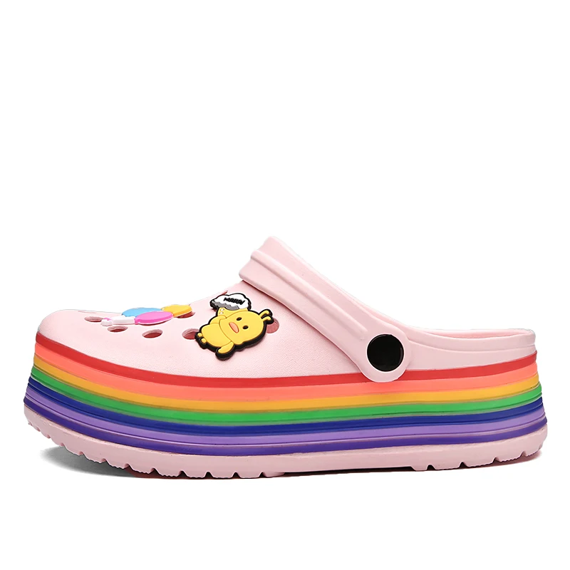 

Wholesale Women Slipper Indoor Slippers Cute Hole Shoes EVA Upper Rubber Sole Rubber Slippers Women's Sandals Vendor