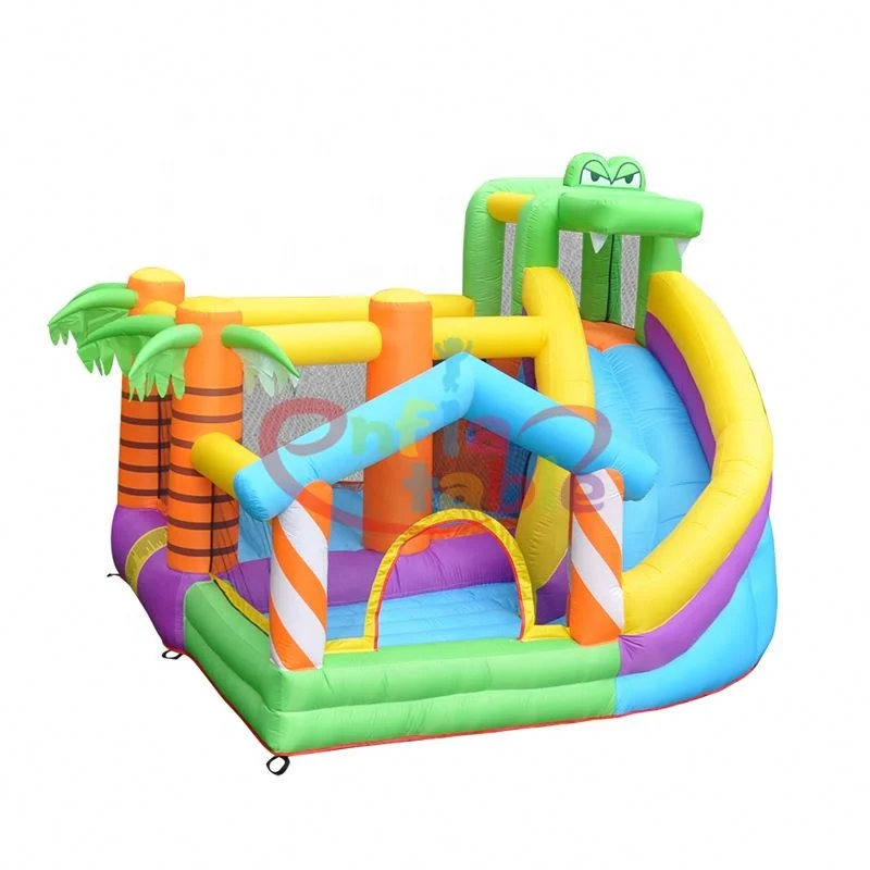 

Cheap Air Party Bounce House Baby Slide Bouncy Crocodile Inflatable Castle Slider For Children