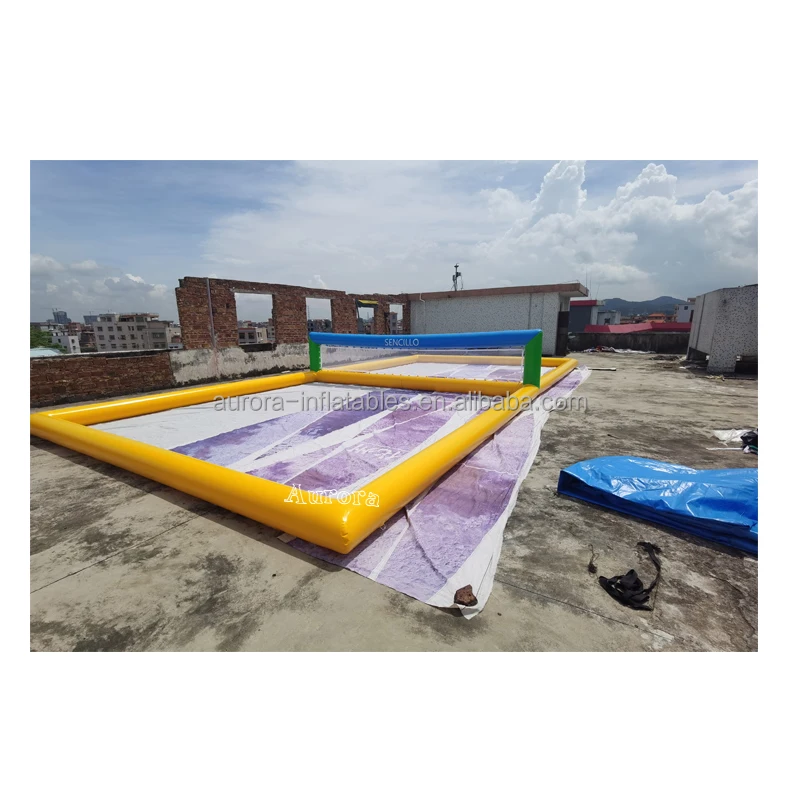 

Hot inflatable volleyball court beach floating inflatable volleyball field inflatable volleyball court, Customized