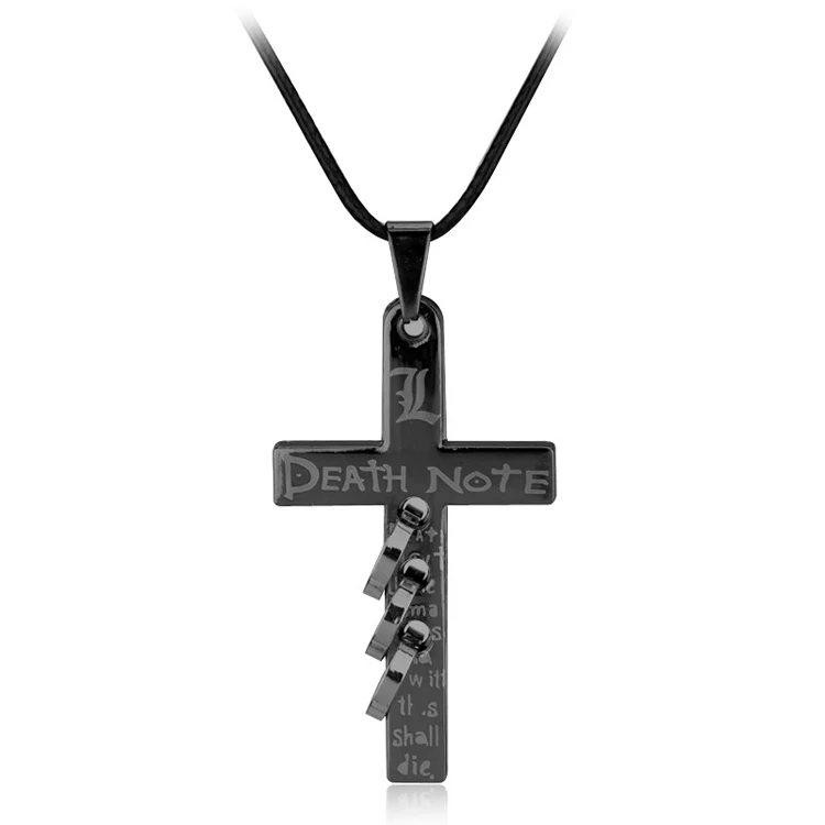 

Anime Death Note black cross rope chain necklace for fans cosplay