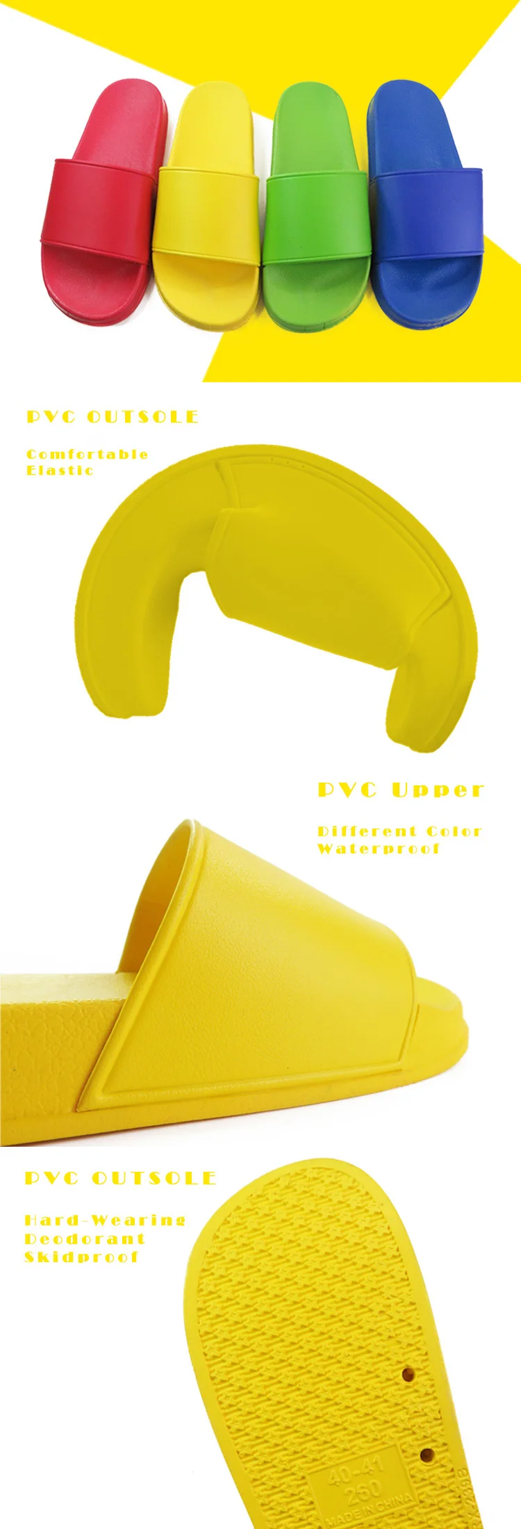 Custom Cheap Pvc Indoor Slippers Ladies Jieyang Pvc Slippers Men Design