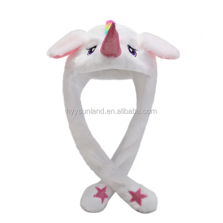 Rabbit Ear Hat,Plush Animal Head Hat 
