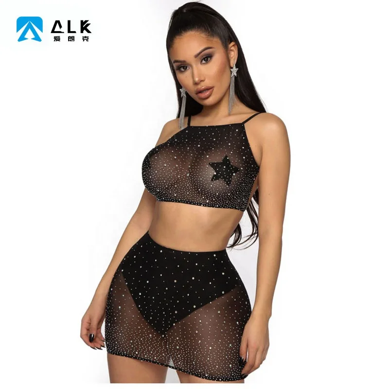 

Rhinestones Exotic Dancewear Stripper Outfits Sexy Lingerie Pole Underwear, Picture