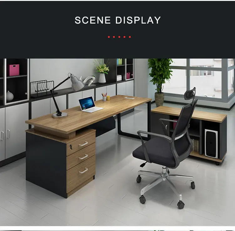 Modern Office Furniture Set Black White Customized Color Luxury