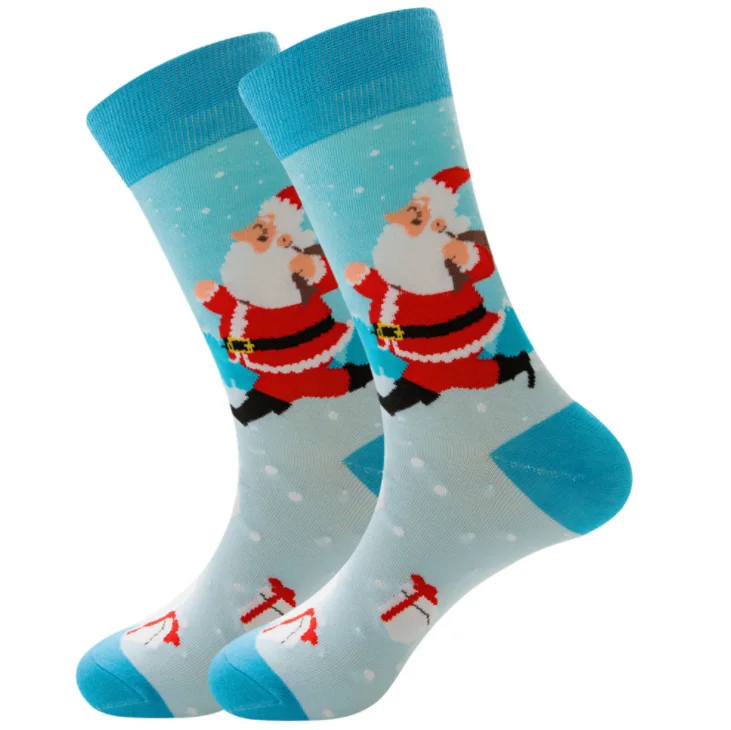 

New 2021 Men's Crew Holiday Socks winter Santa merry Christmas men socks custom holiday socks