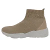 Women Middle cut Diamond decoration knitted upper Fashion Sneakers