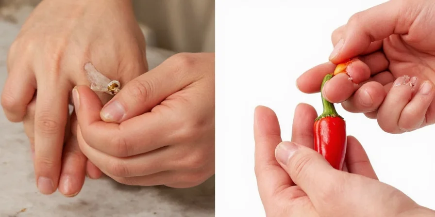 Capsaicin burning hand illustration